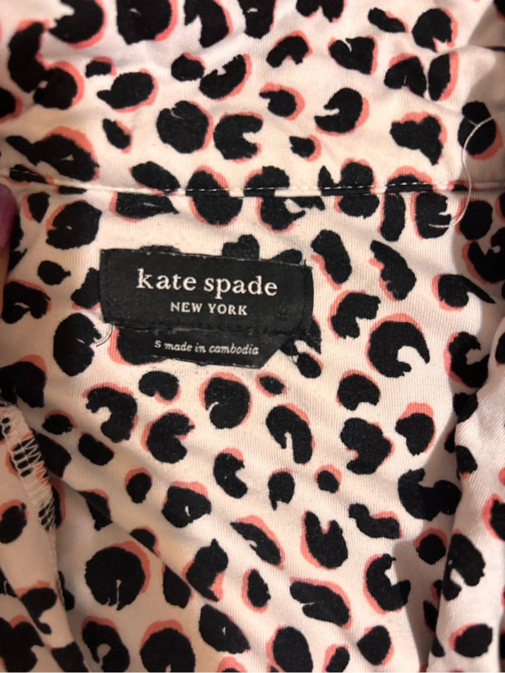 kate spade Pink and Black Leopard Print Kids Pajama Set